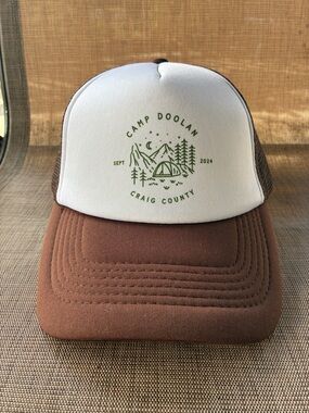 Camp Doolan Craig County Brown & White Trucker Hat